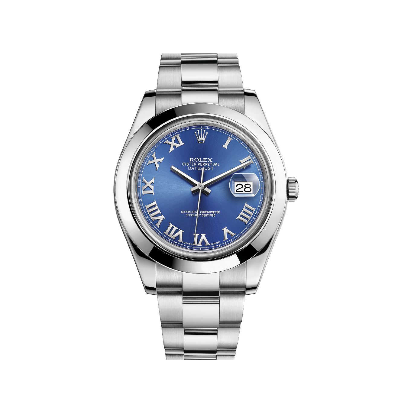 Datejust II 116300 Stainless Steel Watch (Blue Azzurro)